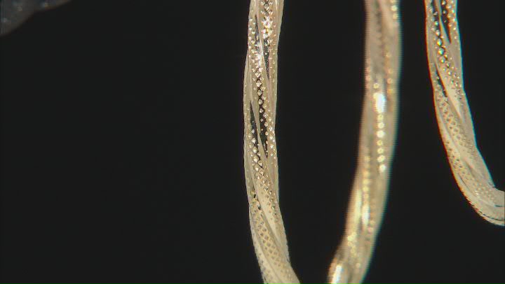 10K Yellow Gold Textured Tube Hoop Earrings Video Thumbnail
