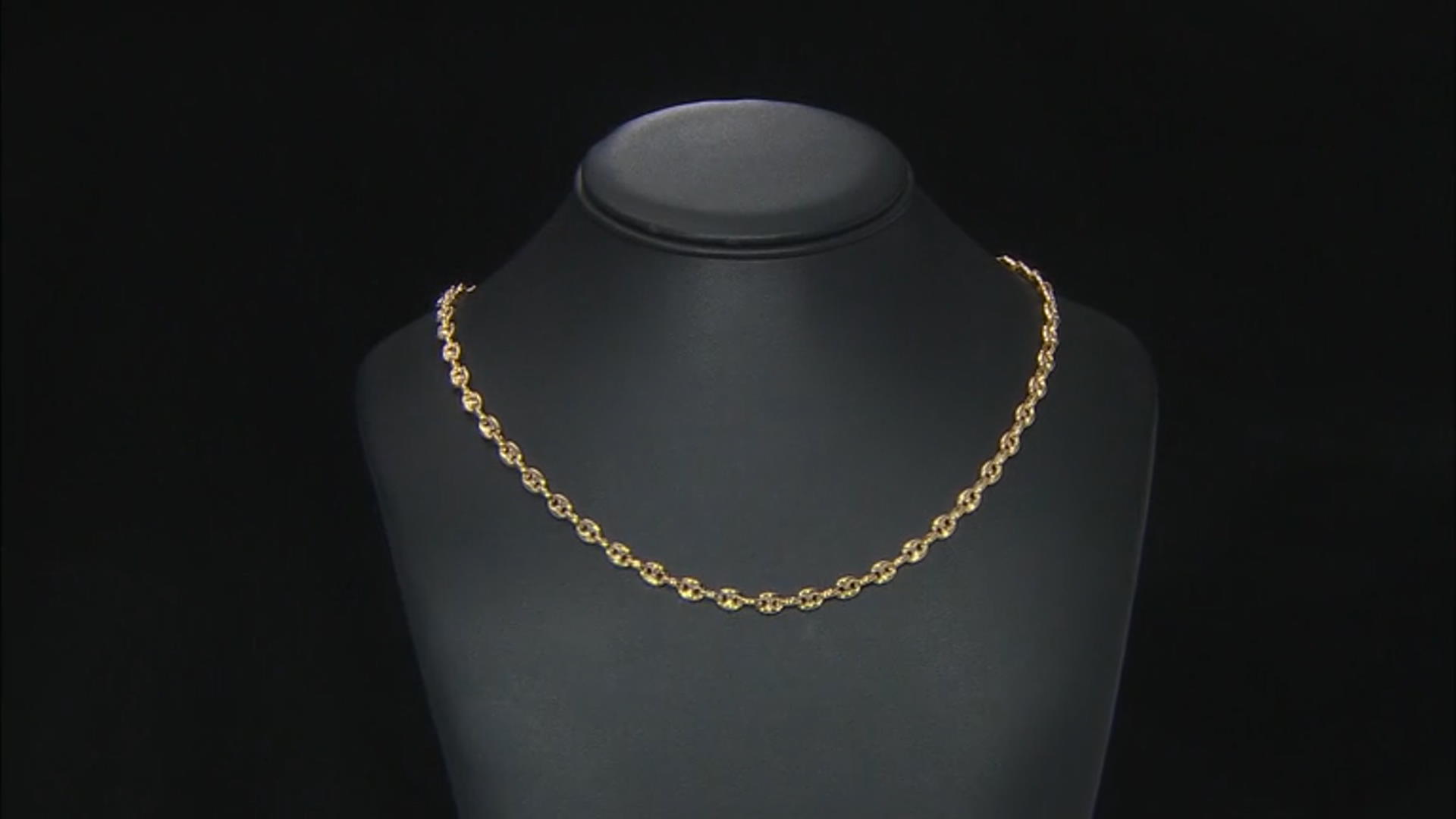 10k Yellow Gold High Polished Mariner Link 20 Inch Chain Video Thumbnail