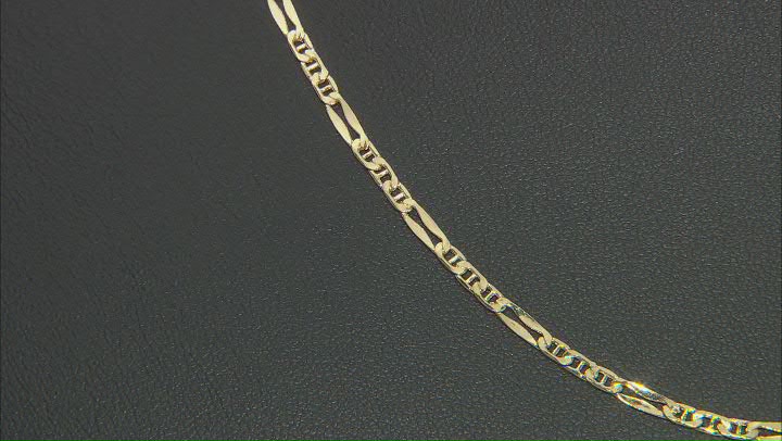 14k Yellow Gold Mariner Mirror Station Necklace Video Thumbnail