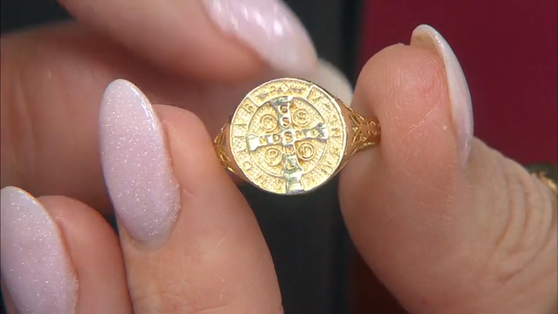 10k Yellow Gold St. Benedict Ring Video Thumbnail