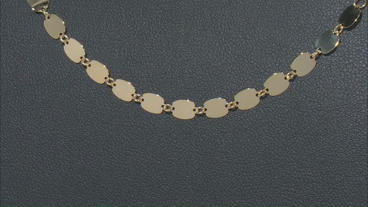 10K Yellow Gold Graduated Valentino Link 18 Inch Necklace Video Thumbnail