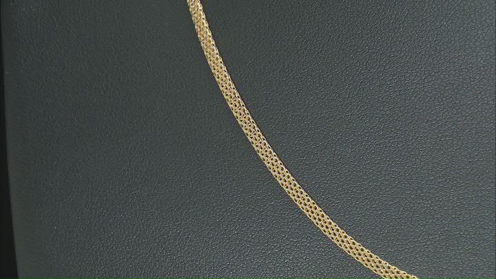 10K Yellow Gold Square Popcorn Link 18 Inch Chain Video Thumbnail