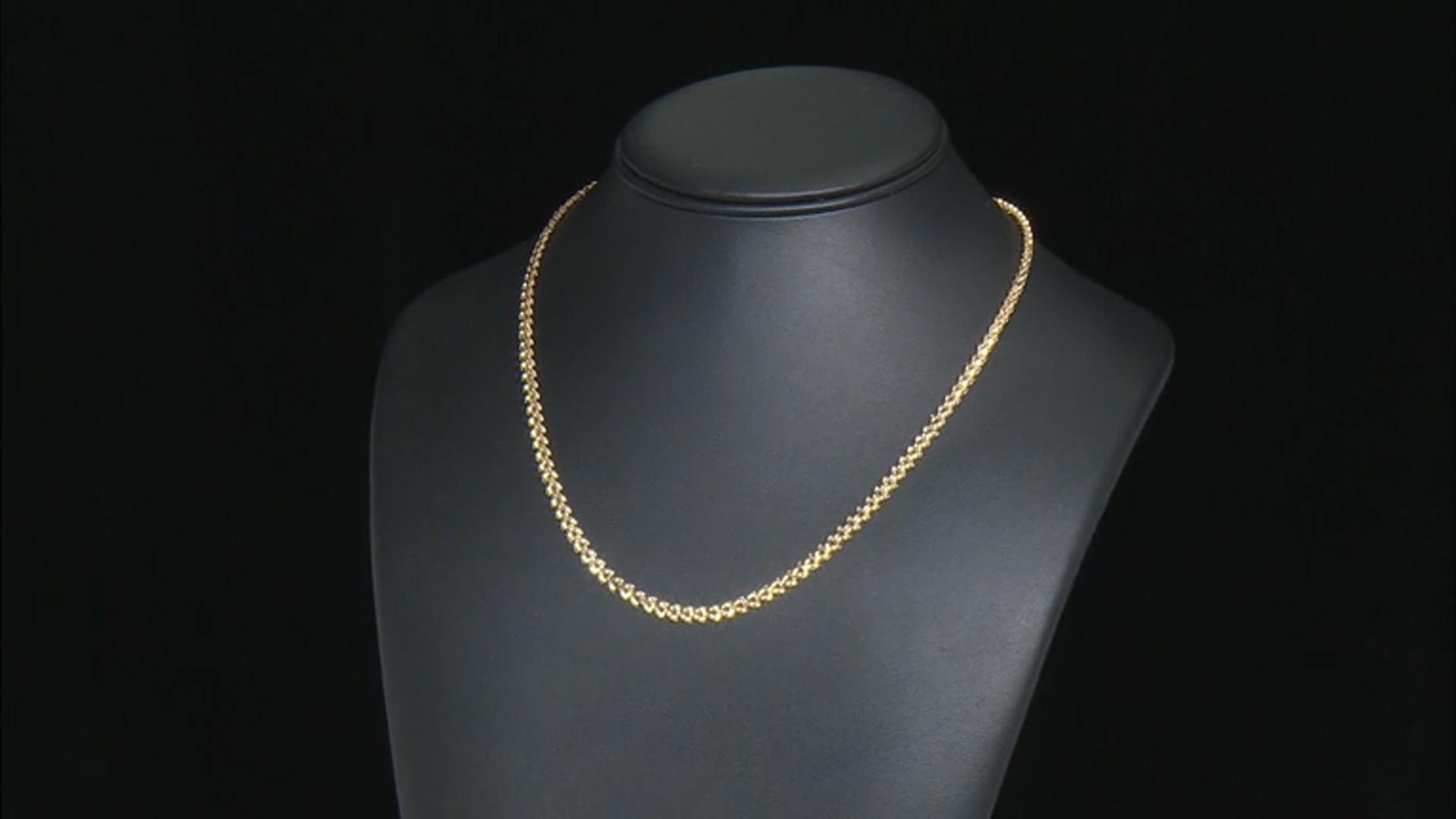 10K Yellow Gold Wheat Shape 18 Inch Necklace Video Thumbnail
