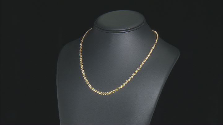 10K Yellow Gold Wheat Shape 18 Inch Necklace Video Thumbnail