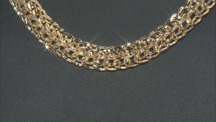 10K Yellow Gold Woven 18 Inch Necklace Video Thumbnail