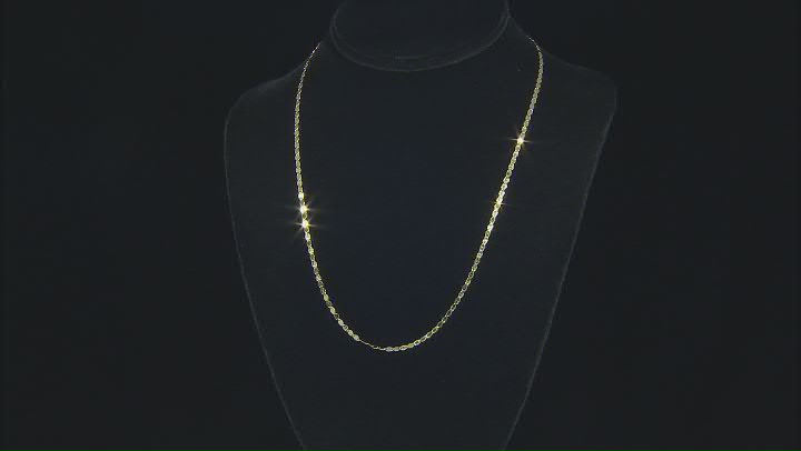 10K Yellow Gold Valentino Link 20 Inch Chain Video Thumbnail