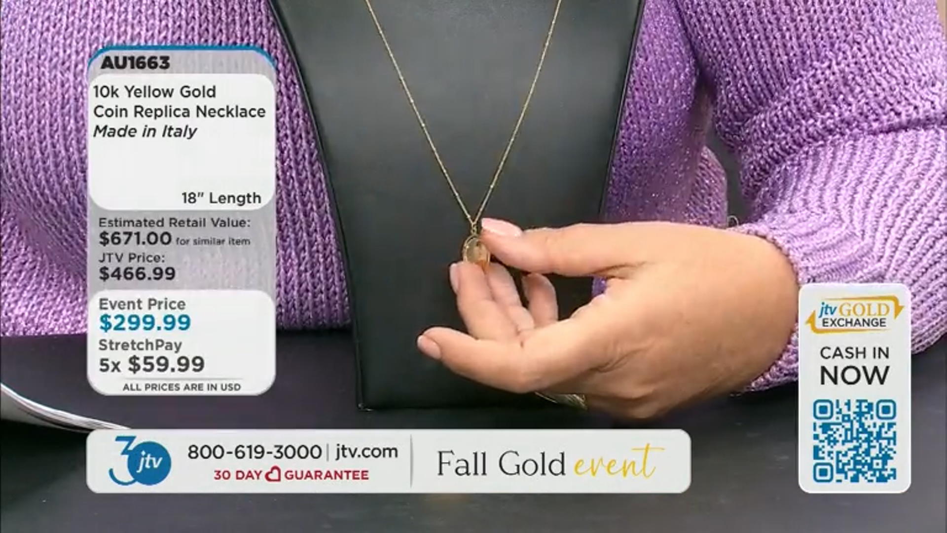 10K Yellow Gold Coin Replica 18 Inch Necklace Video Thumbnail