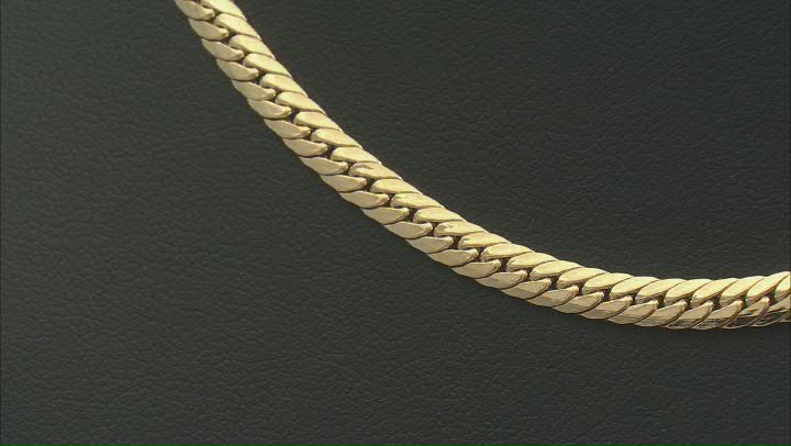 10K Yellow Gold Herringbone Link 20 Inch Necklace Video Thumbnail
