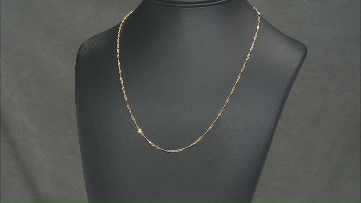 14k Yellow Gold Singapore Chain Necklace 20 inch Video Thumbnail