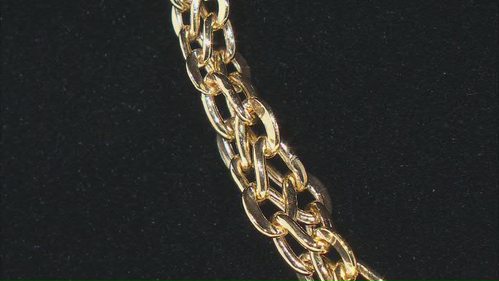 10k Yellow Gold Graduated Infinity Link 18 Inch Necklace Video Thumbnail