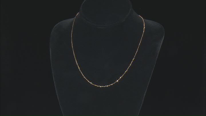 10k Yellow Gold 1.4mm Rolo Link 18 Inch Chain Video Thumbnail