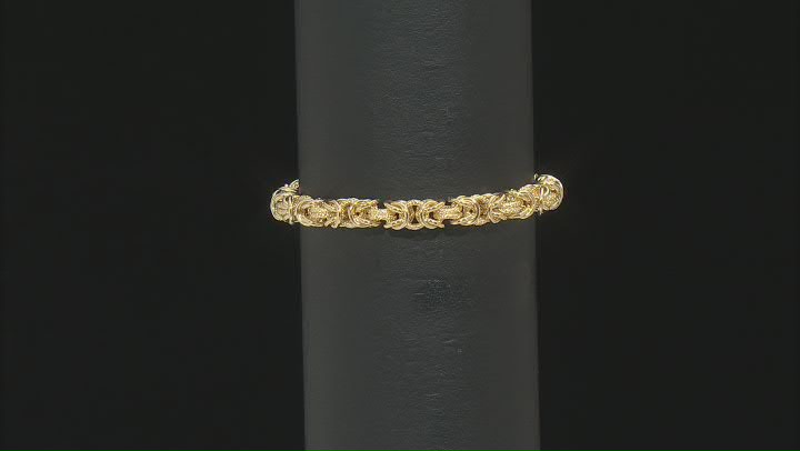 14K Yellow Gold Byzantine Link Bracelet Video Thumbnail