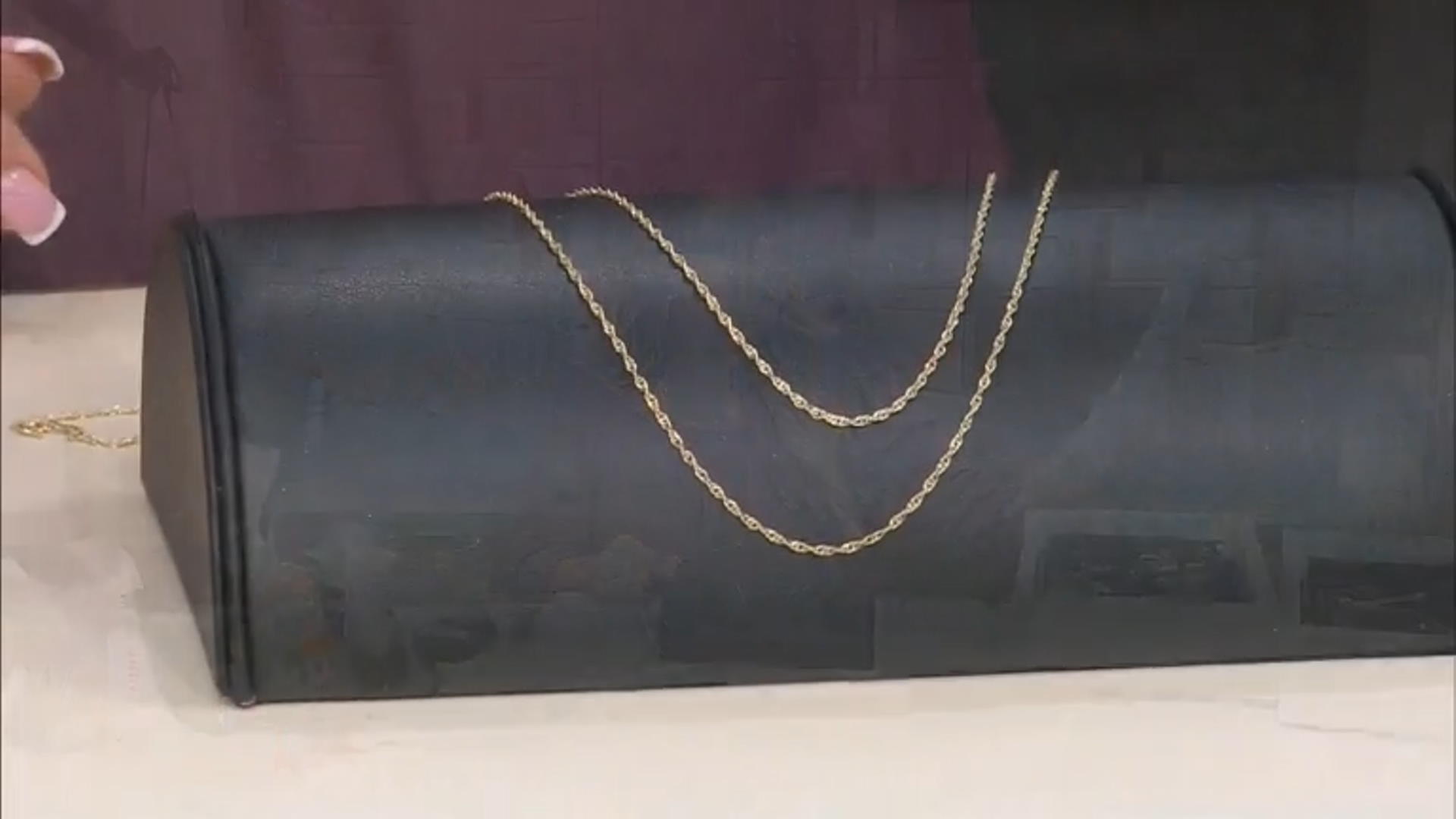 10K Yellow Gold Diamond-Cut 1.7mm Double Torchon Link 20 Inch Chain Necklace Video Thumbnail
