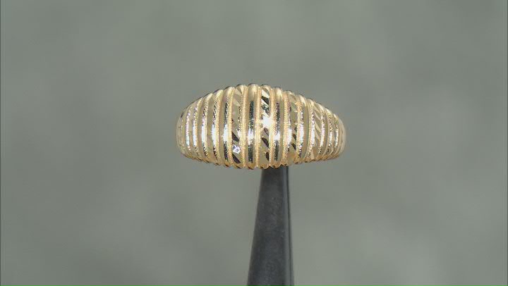 10k Yellow Gold Graduated Tubogas Style Ring Video Thumbnail