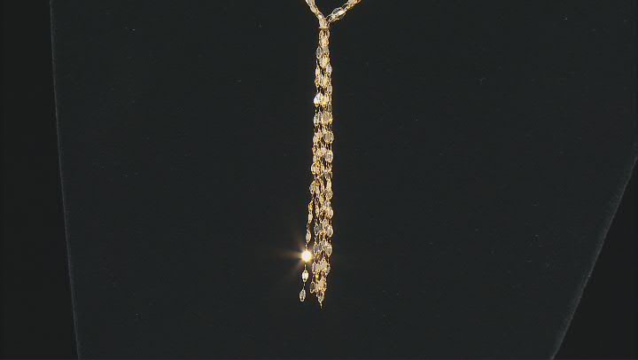 10k Yellow Gold Scarf Tassel 20 Inch Necklace Video Thumbnail