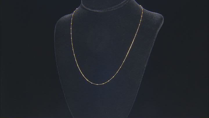 10k Yellow Gold Bead Station 20 Inch Necklace Video Thumbnail