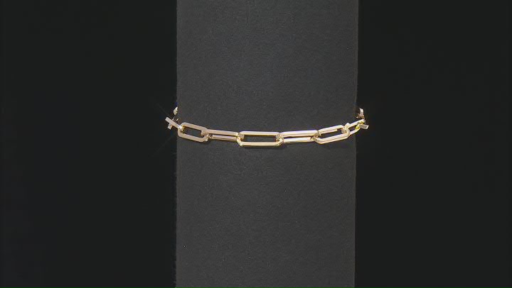 Splendido Oro™ Divino 14k Yellow Gold With a Sterling Silver Core 4.8mm Paperclip Link Bracelet Video Thumbnail