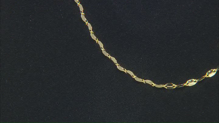 10k Yellow Gold 2mm Concave Oval Mirror Chain 18 Inch Necklace Video Thumbnail