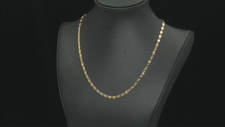 10k Yellow Gold 3.5mm Double Mirror Link 20 Inch Chain Video Thumbnail