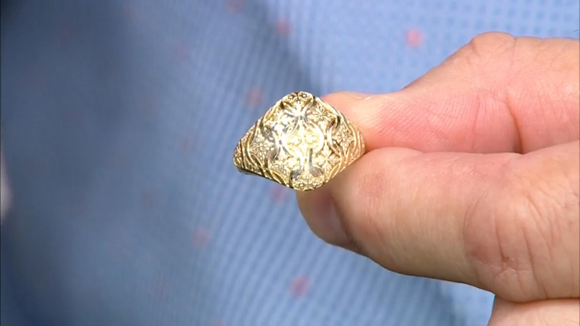 10k Yellow Gold Macramé Design Ring Video Thumbnail