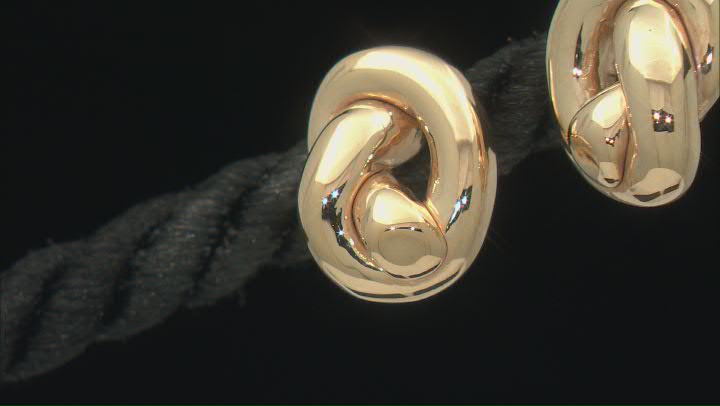 14k Yellow Gold Love Knot Stud Earrings Video Thumbnail