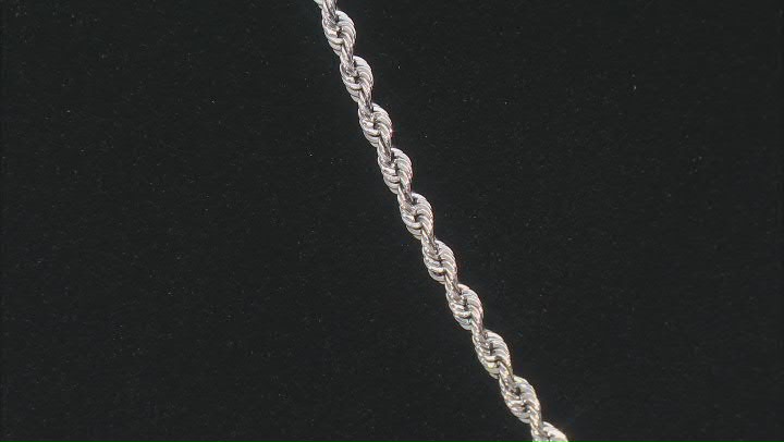 10k White Gold 2.05mm Silk Rope 18 Inch Chain Video Thumbnail