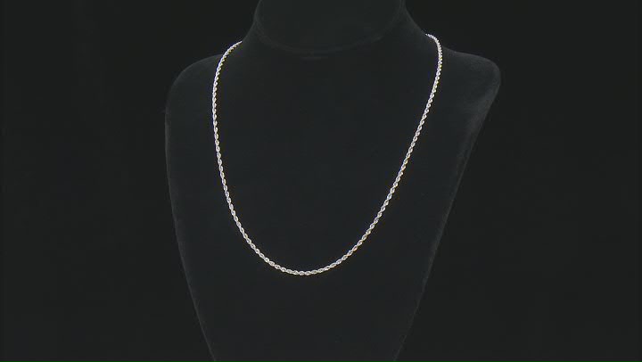10k White Gold 2.05mm Silk Rope 20 Inch Chain Video Thumbnail