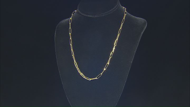 10K Yellow Gold 4MM Paperclip 20 Inch Chain Video Thumbnail