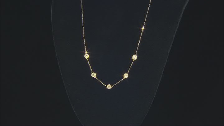 10k Yellow Gold Disc Station 20 Inch Necklace Video Thumbnail