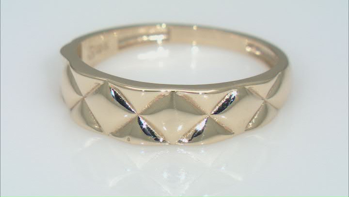 10k Yellow Gold Quilted Design Ring Video Thumbnail