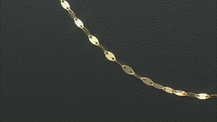 10k Yellow Gold 1.5mm Mirror Link Adjustable 24 Inch Chain Video Thumbnail