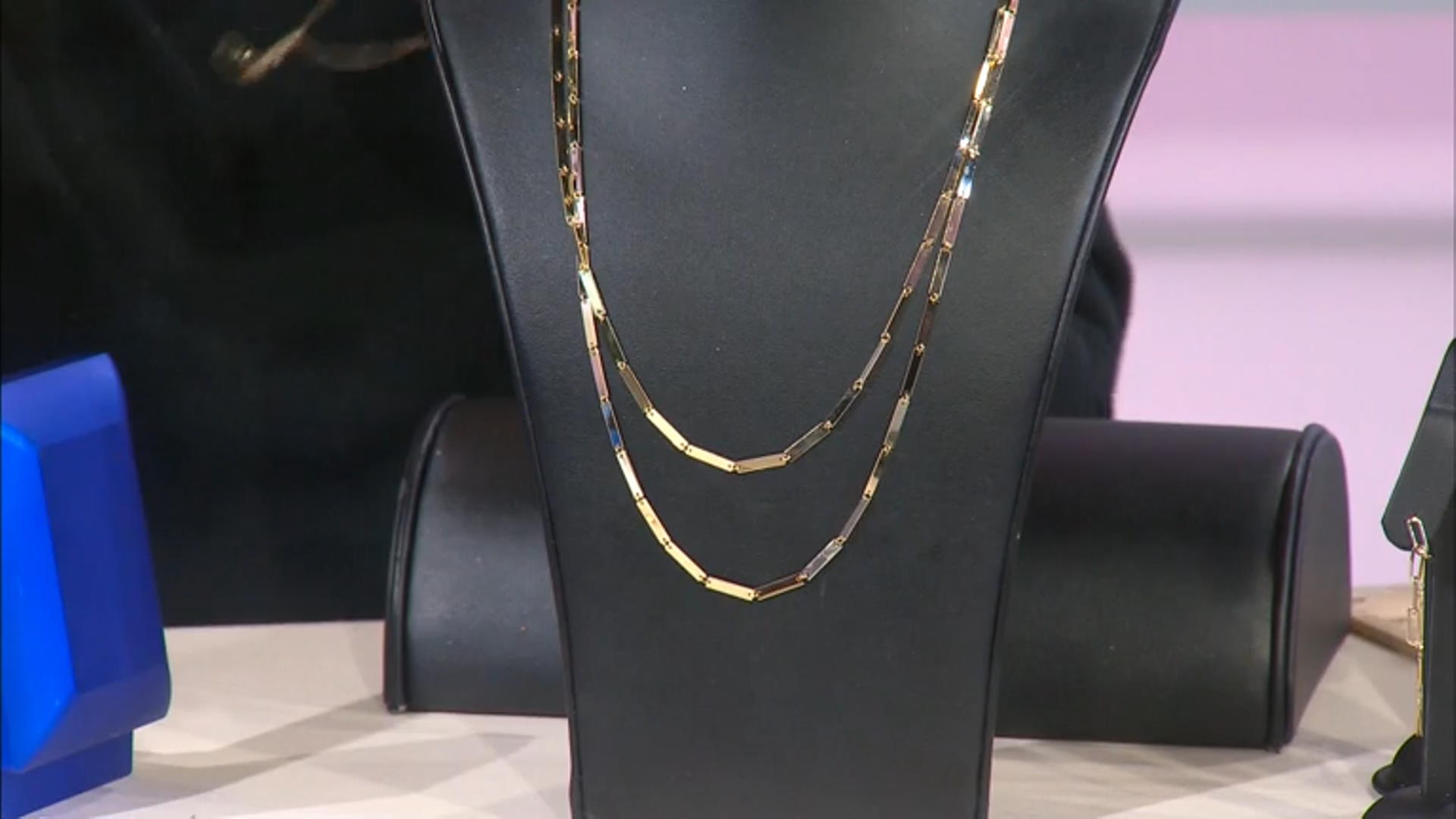 10k Yellow Gold Bar Link 20 Inch Necklace Video Thumbnail