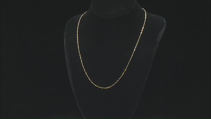 10k Yellow Gold Solid Valentino Station 20 Inch Necklace Video Thumbnail