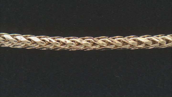 10k Yellow Gold Diamond-Cut Wheat Link Bracelet Video Thumbnail