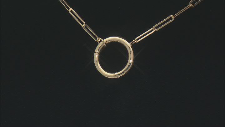 10k Yellow Gold 1.9mm Paperclip 18 Inch Chain With Hinged Circle Closure Video Thumbnail