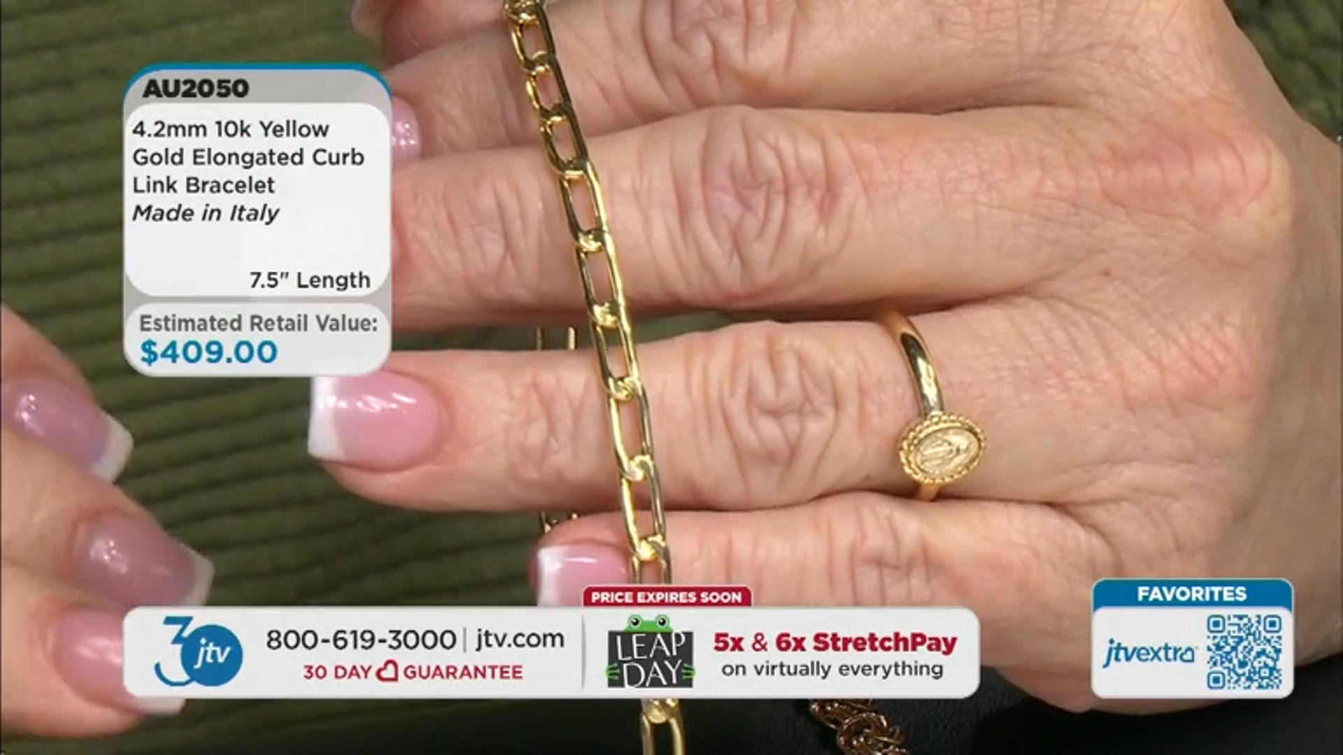 10k Yellow Gold 4.2mm Elongated Curb Link Bracelet Video Thumbnail