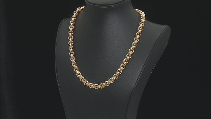 10k Yellow Gold 10mm Rolo 20 Inch Chain Video Thumbnail
