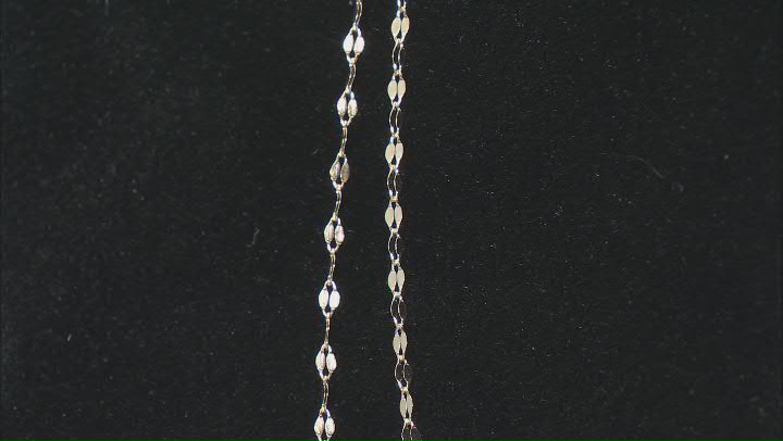 10k Yellow Gold 18 & 20 Inch 1.5mm Mirror Link Chain Set of 2 Video Thumbnail