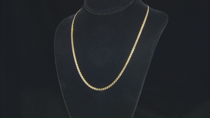 10k Yellow Gold 3mm Solid Mariner 20 Inch Chain Video Thumbnail