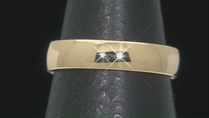 Splendido Oro™ Divino 14k Yellow Gold With a Sterling Silver Core 4.3mm Band Ring Video Thumbnail