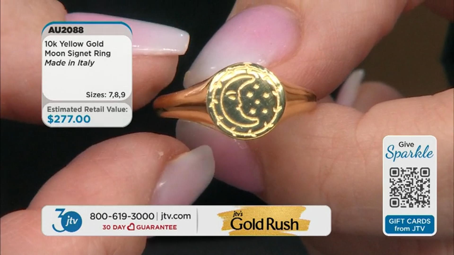 10k Yellow Gold Moon Signet Ring Video Thumbnail