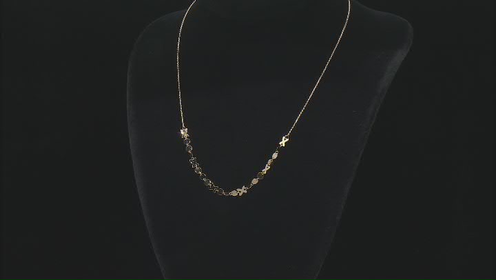 10k Yellow Gold Xoxo Diamond-Cut Cable Link 18 Inch Necklace Video Thumbnail
