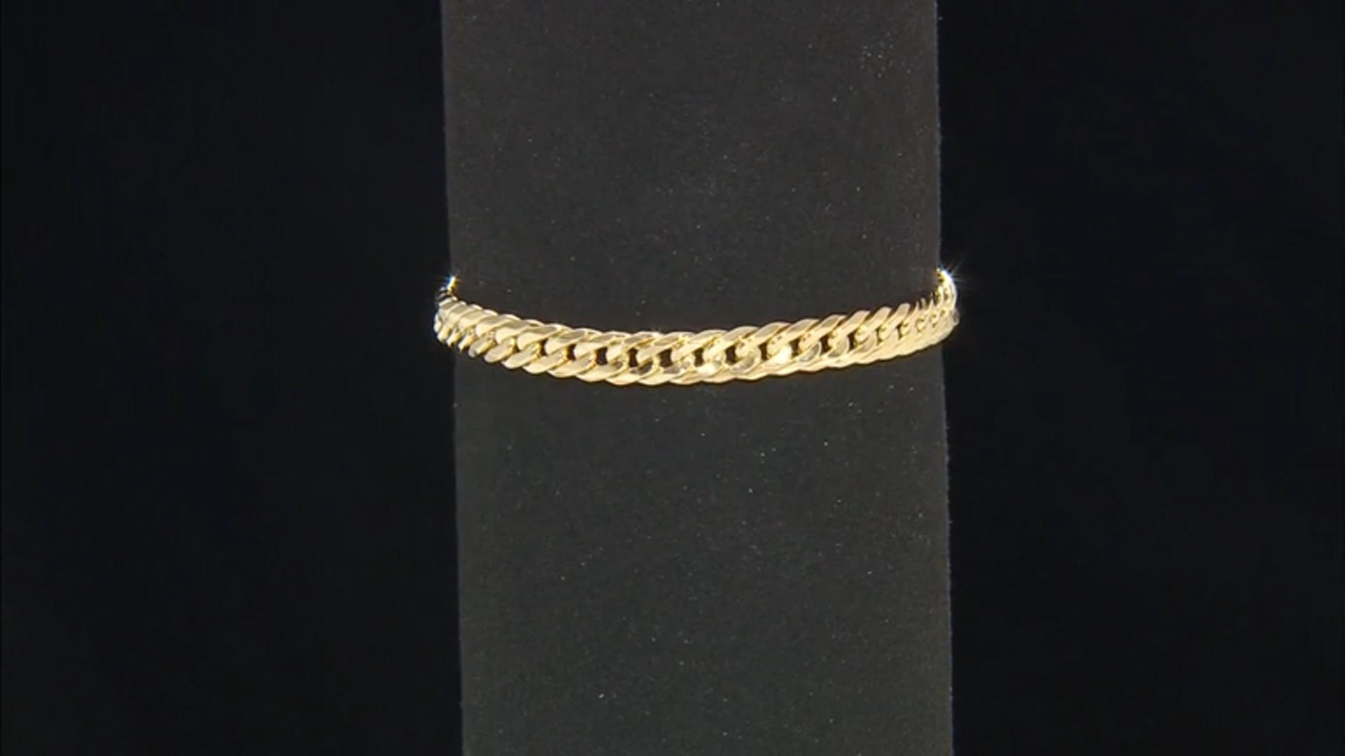 10k Yellow Gold 6mm Curb Link Bracelet Video Thumbnail