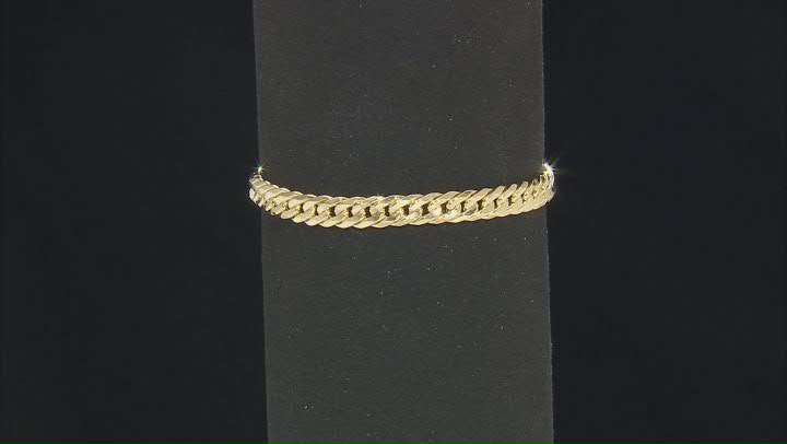 10k Yellow Gold 6mm Curb Link Bracelet Video Thumbnail