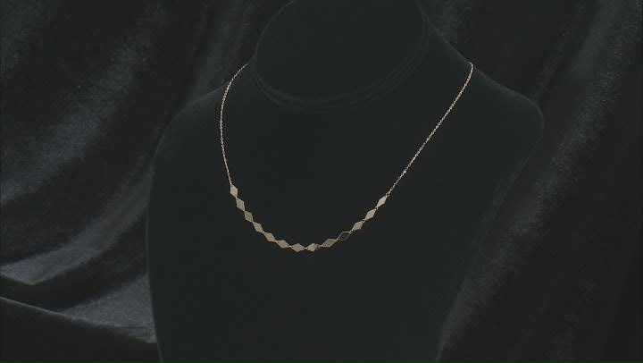 10k Yellow Gold Rolo & Kite Shaped Link 18 Inch Necklace Video Thumbnail