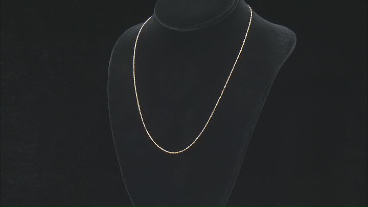 10k Yellow Gold Solid 1mm Singapore & Mirror Link 20 Inch Chain Set of 2 Video Thumbnail