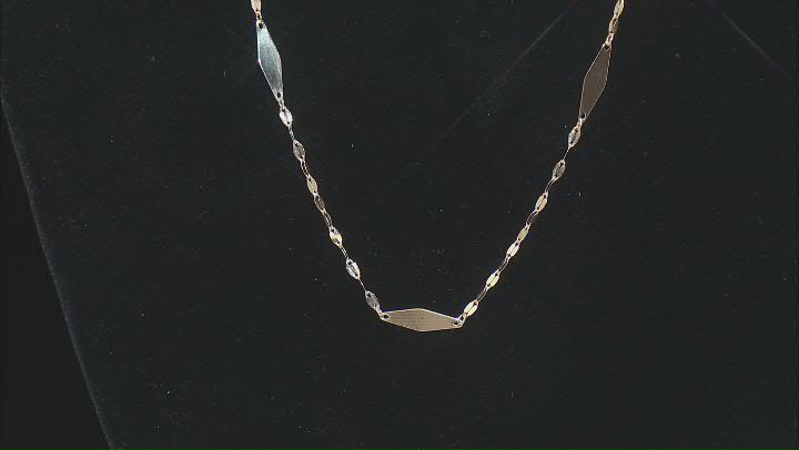 10k Yellow Gold Marquise Kite Shape Station 20 Inch Necklace Video Thumbnail