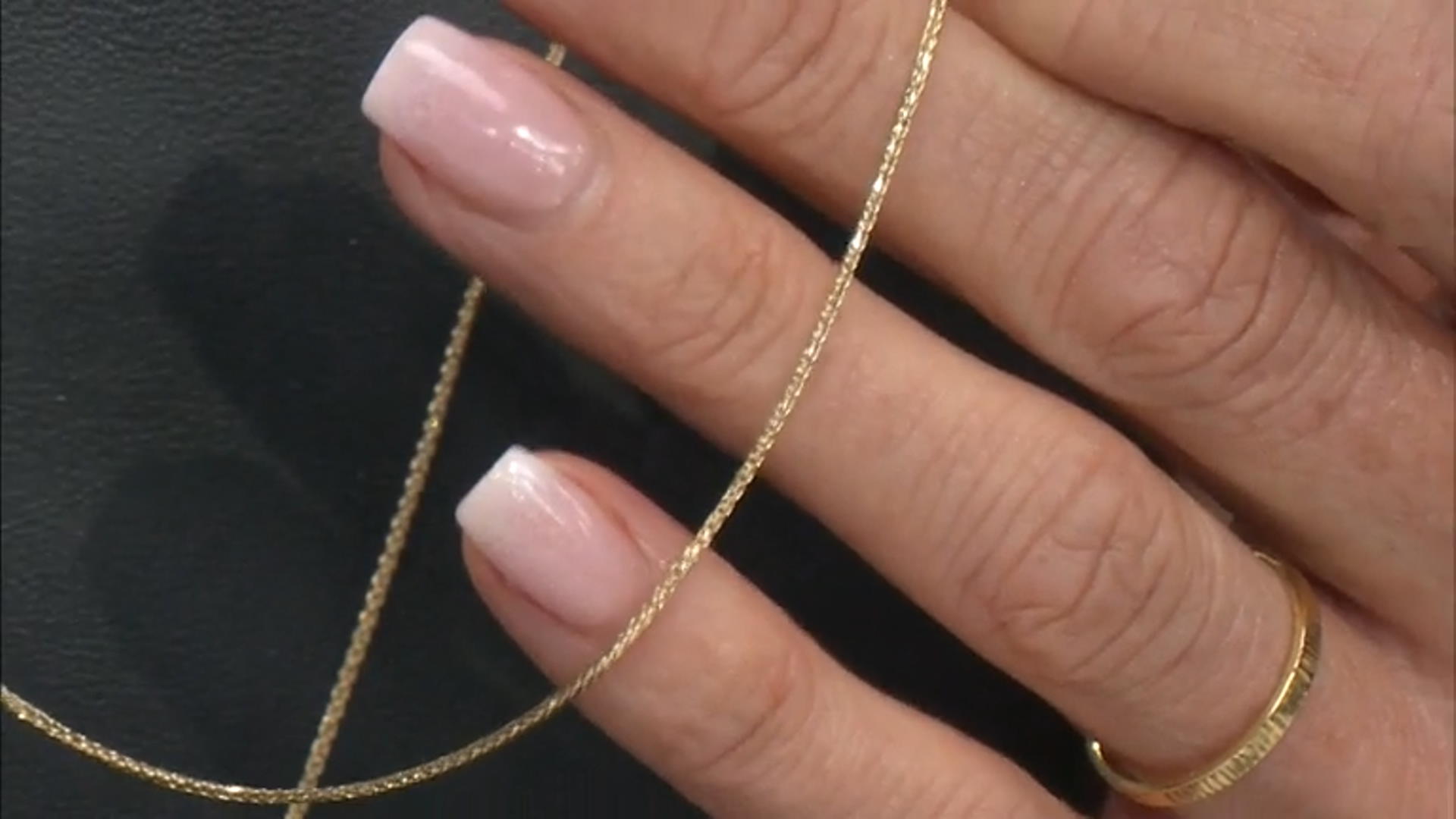 14k Yellow Gold 1mm Solid Wheat 18 Inch Chain Video Thumbnail