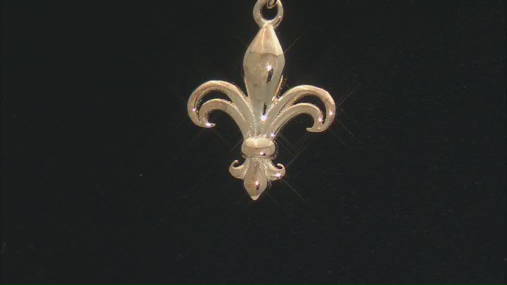 10k Yellow Gold Florence Lily Pendant 20 Inch Necklace Video Thumbnail