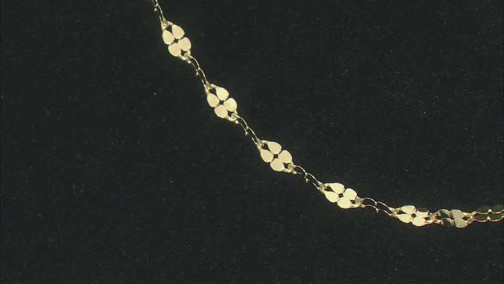 10k Yellow Gold 2.2mm Solid Clover 18 Inch Chain Video Thumbnail